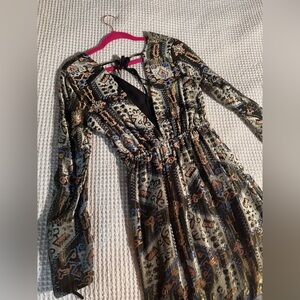 Top shop Elegant Multicolor Patterned Women's Dress